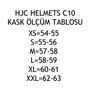 HJC C10 SEMİ FLAT SİYAH KASK XL BEDEN