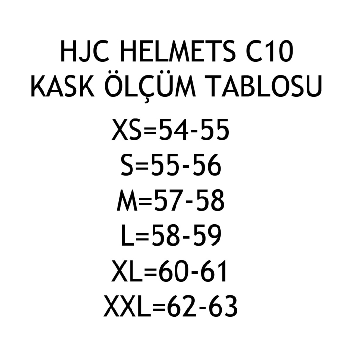 HJC C10 SEMİ FLAT SİYAH KASK XL BEDEN