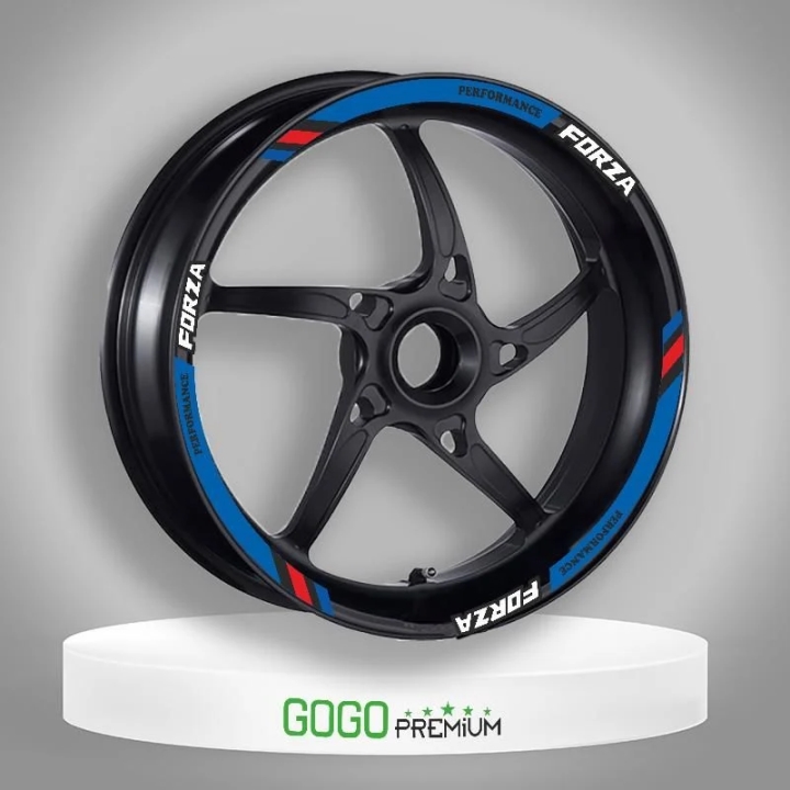 HONDA FORZA UYUMLU M POWER MAVİ 1 SET JANT ŞERİDİ
