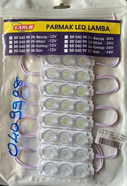CARUB PARMAK LED LAMBA 12V BEYAZ 10 ADET